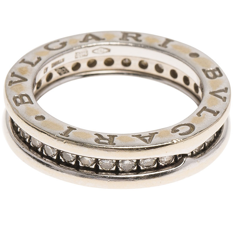 Bvlgari B.Zero1 1-Band Diamond White Gold Band Ring