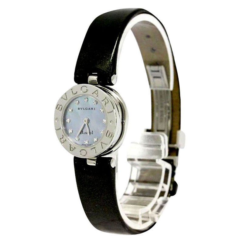 Bvlgari- Blue- Stainless- Steel B-Zero1 Women's Wristwatch