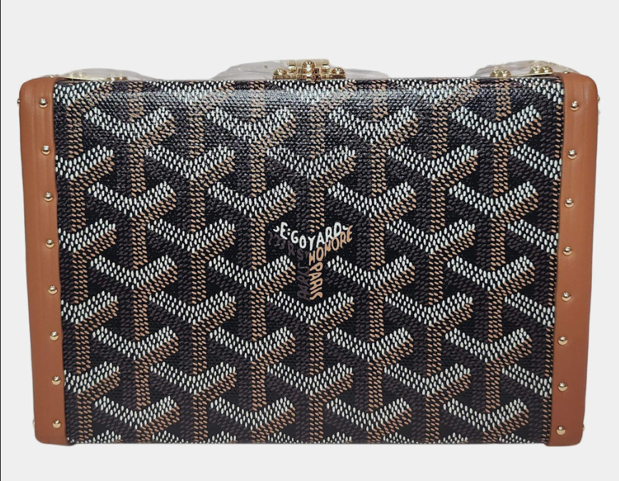 Goyard Minaudiere Goyardine Canvas Trunk Bag