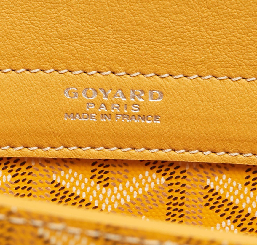 Goyard Mustard Goyardine Coated Canvas and Leather Rouette PM Bag